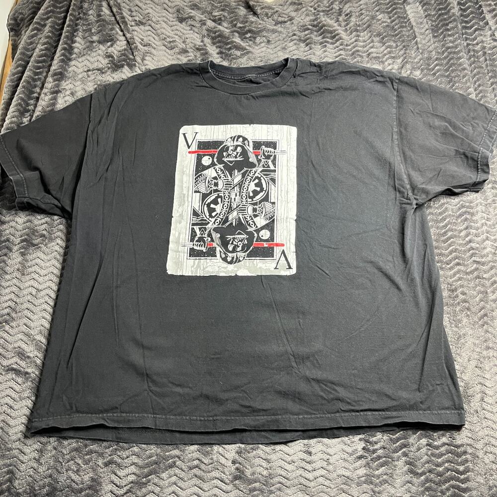 Star Wars Darth Vader Playing Card Black T Shirt Mens Size 4XL